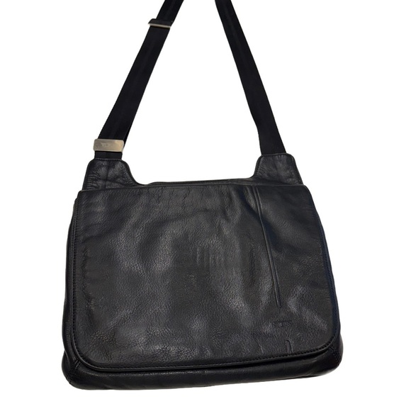 Tumi Shoulder Bag 6923D Bryce Flap Bodybag Cowhide Messenger Grained Leather - Picture 2 of 16